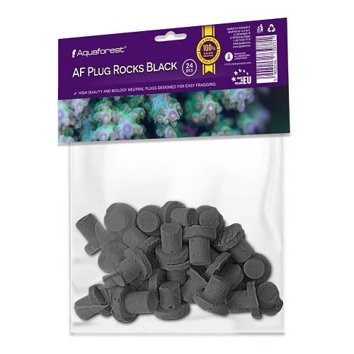 AF Plug Rocks Black 24 stk