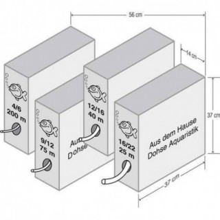 Hobby Luft slange 4/6 transparent 200 m Abrollbox