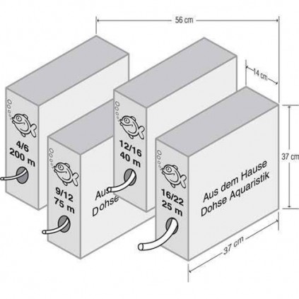 Hobby Luft slange 4/6 transparent 200 m Abrollbox