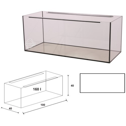 Wromak Helglass Akvarie 100x40x40 cm 160 l